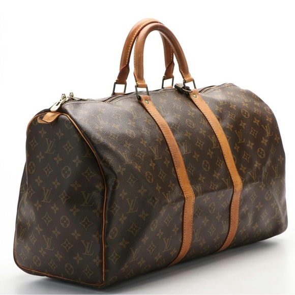 Louis Vuitton LV50 Keepall Monogram Tote Travel Duffle Bag - Picture 2 of 11